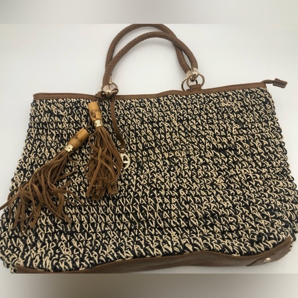 GIANI BERNINI Vintage Paperstraw Woven shoulder bag - Picture 3 of 12